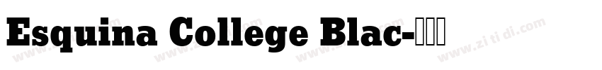 Esquina College Blac字体转换
